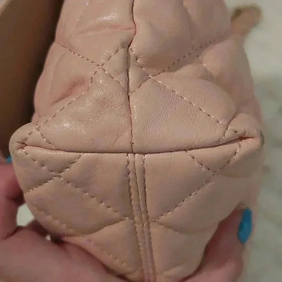 EUC DKNY PINK CROSSBODY VEGAN LEATHER HANDBAG PURSE - Picture 8 of 13